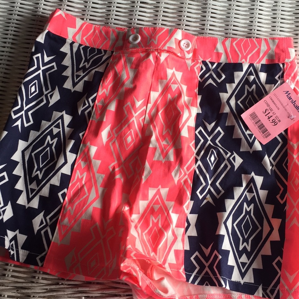 High waisted summer colorful shorts